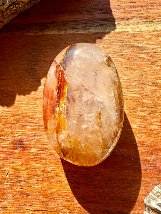 GOLDEN HEALER + FIRE QUARTZ PALM STONE