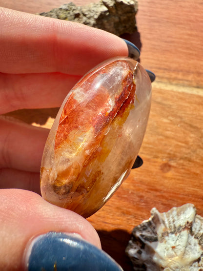 GOLDEN HEALER + FIRE QUARTZ PALM STONE