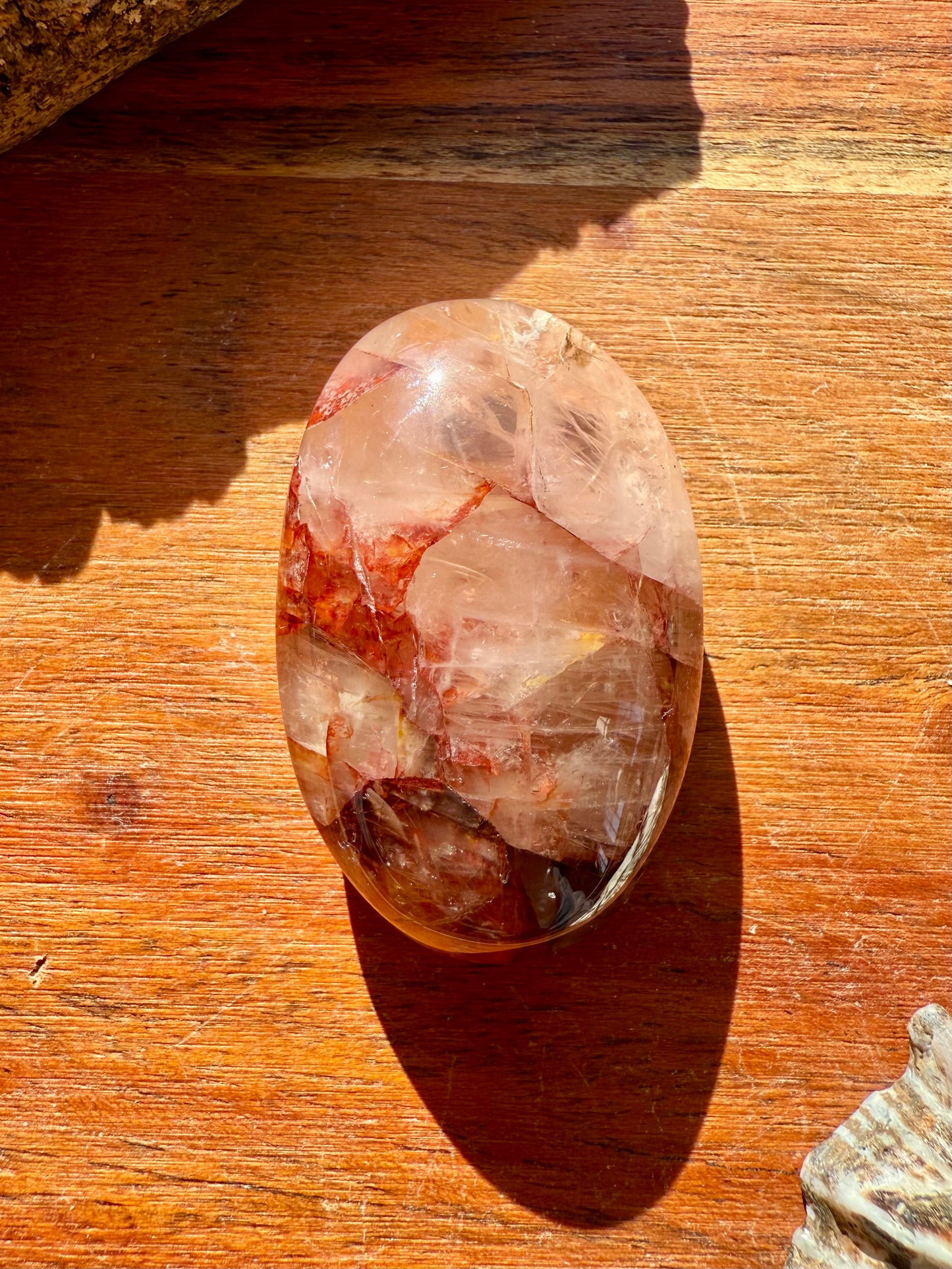 GOLDEN HEALER + FIRE QUARTZ PALM STONE