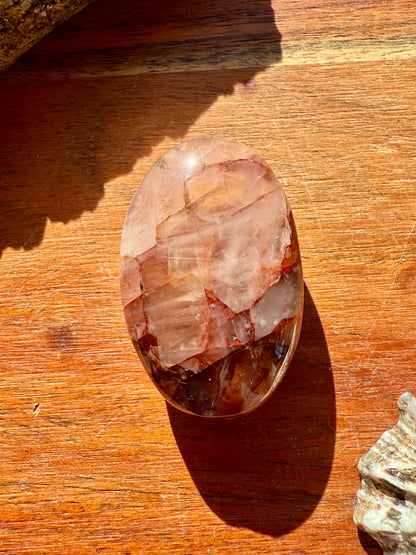 GOLDEN HEALER + FIRE QUARTZ PALM STONE
