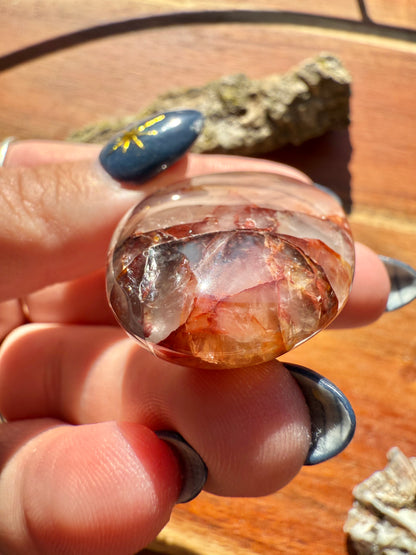 GOLDEN HEALER + FIRE QUARTZ PALM STONE