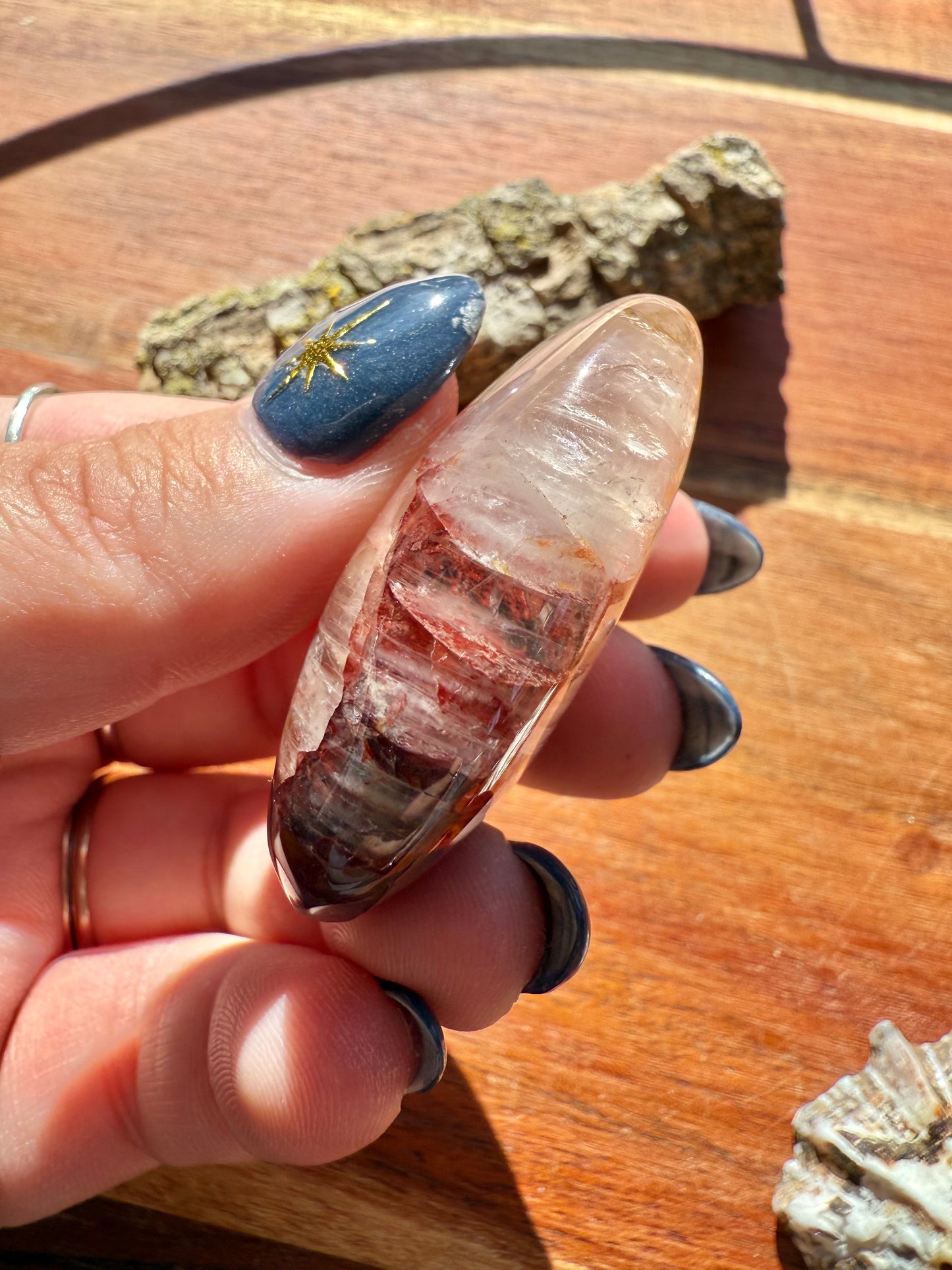 GOLDEN HEALER + FIRE QUARTZ PALM STONE