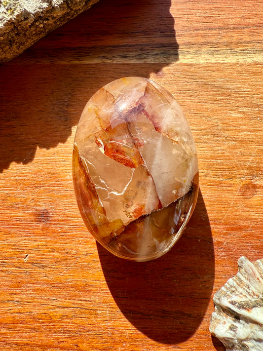GOLDEN HEALER + FIRE QUARTZ PALM STONE