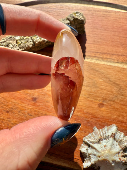 GOLDEN HEALER + FIRE QUARTZ PALM STONE