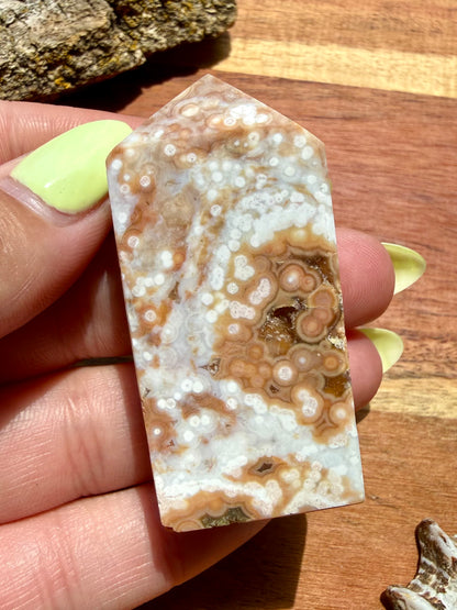 ASYMMETRICAL PINK OCEAN JASPER TOWER