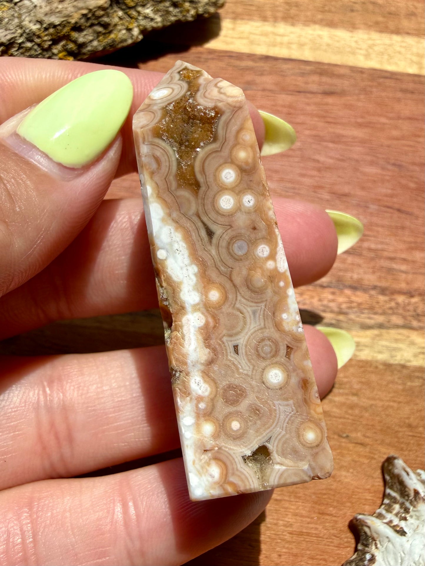ASYMMETRICAL PINK OCEAN JASPER TOWER