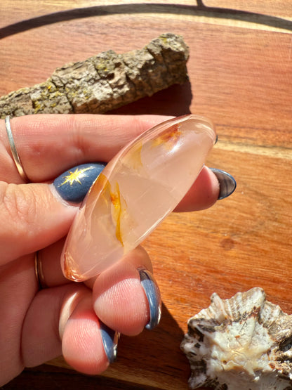 GOLDEN HEALER + FIRE QUARTZ PALM STONE