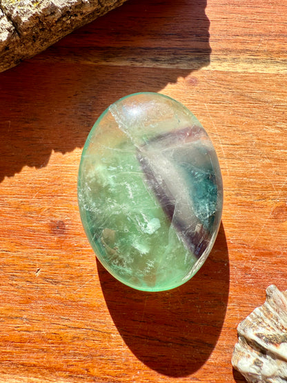 RAINBOW FLUORITE PALM STONE