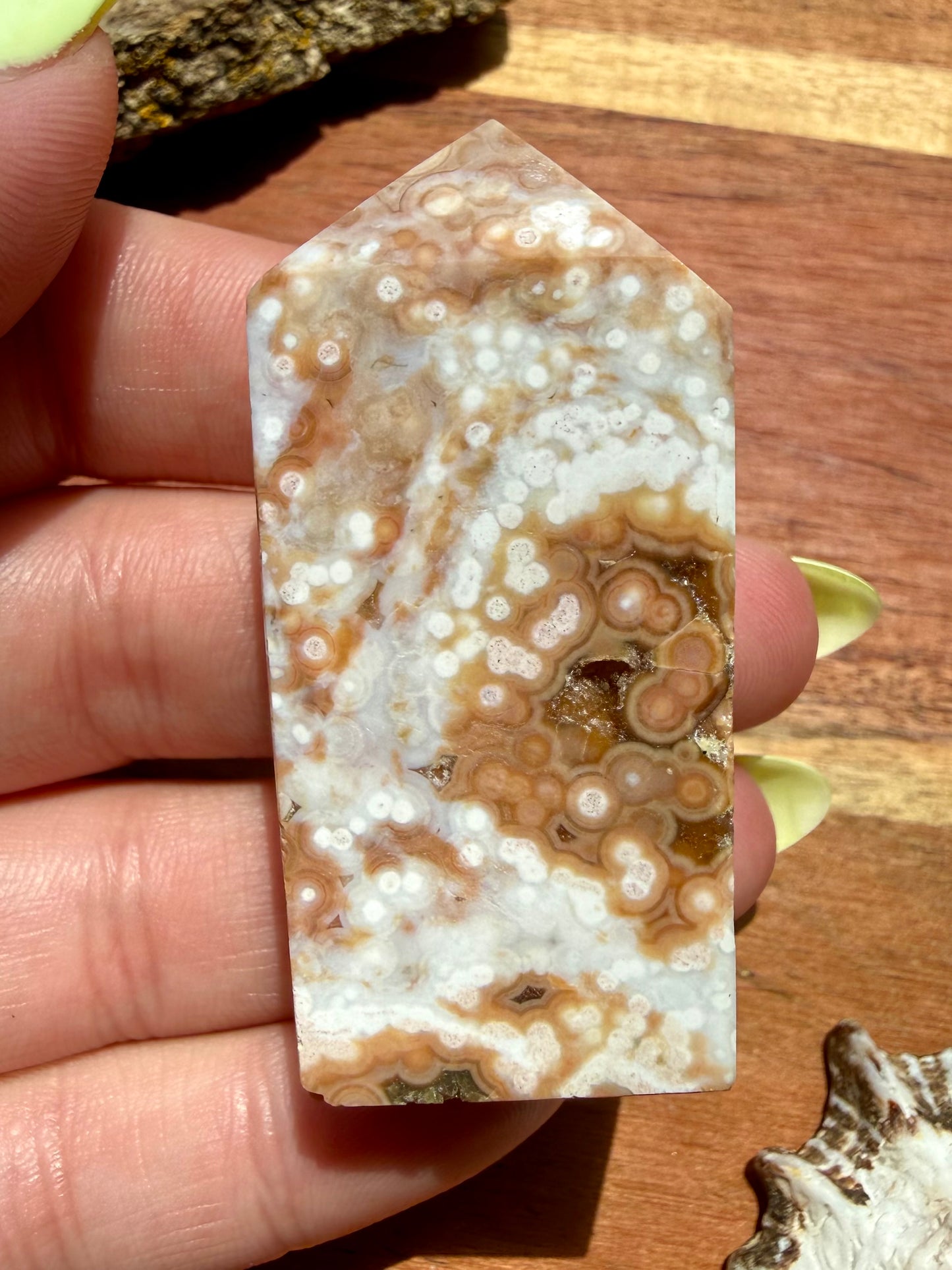 ASYMMETRICAL PINK OCEAN JASPER TOWER