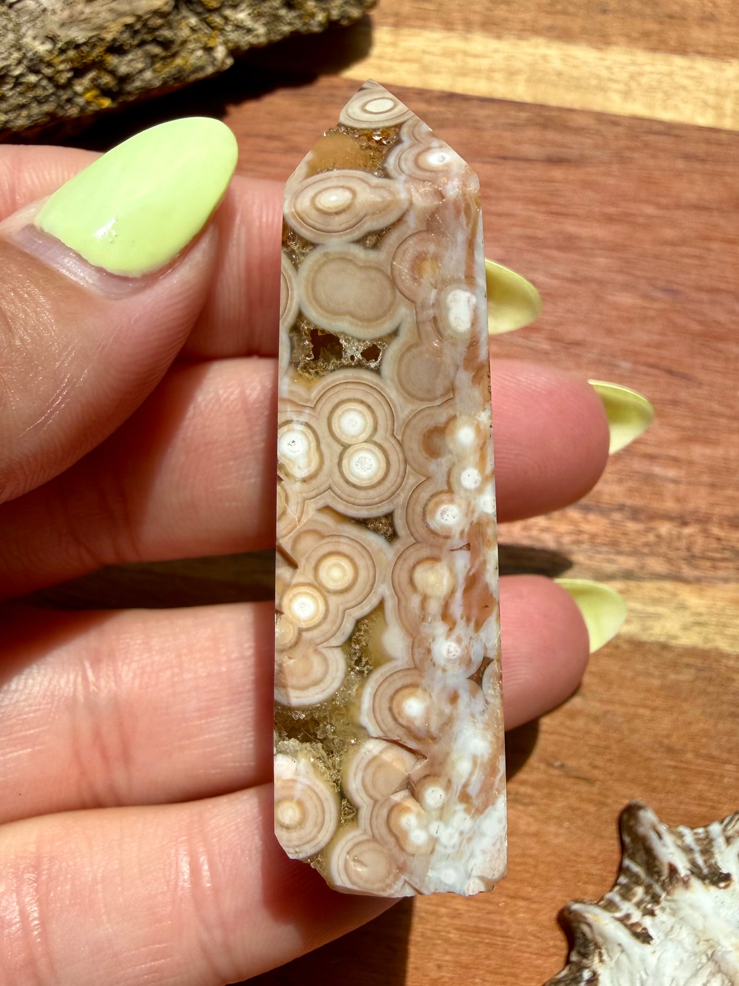 ASYMMETRICAL PINK OCEAN JASPER TOWER