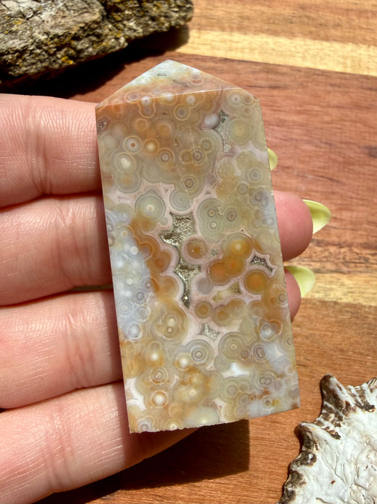 ASYMMETRICAL PINK OCEAN JASPER TOWER
