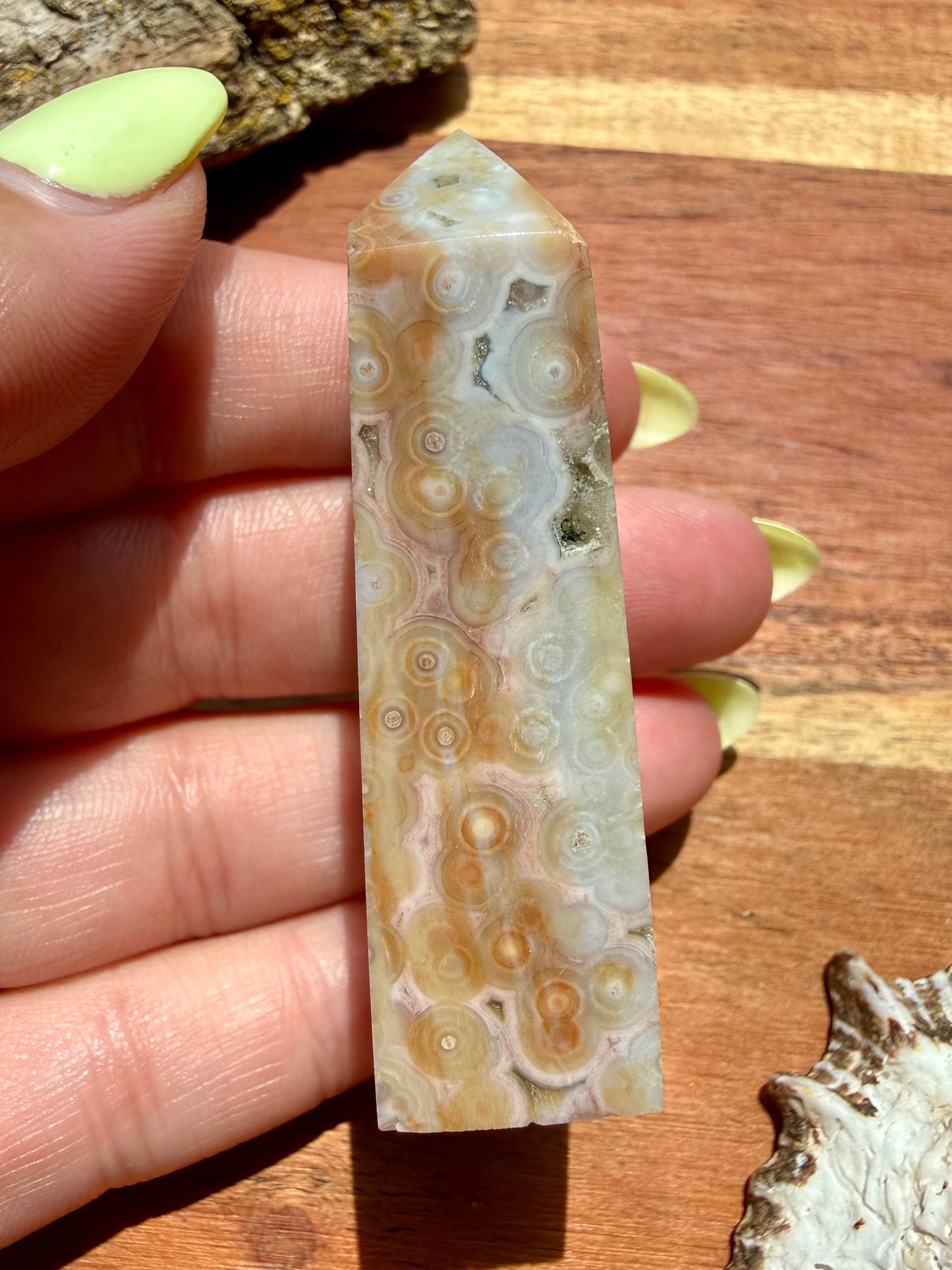 ASYMMETRICAL PINK OCEAN JASPER TOWER