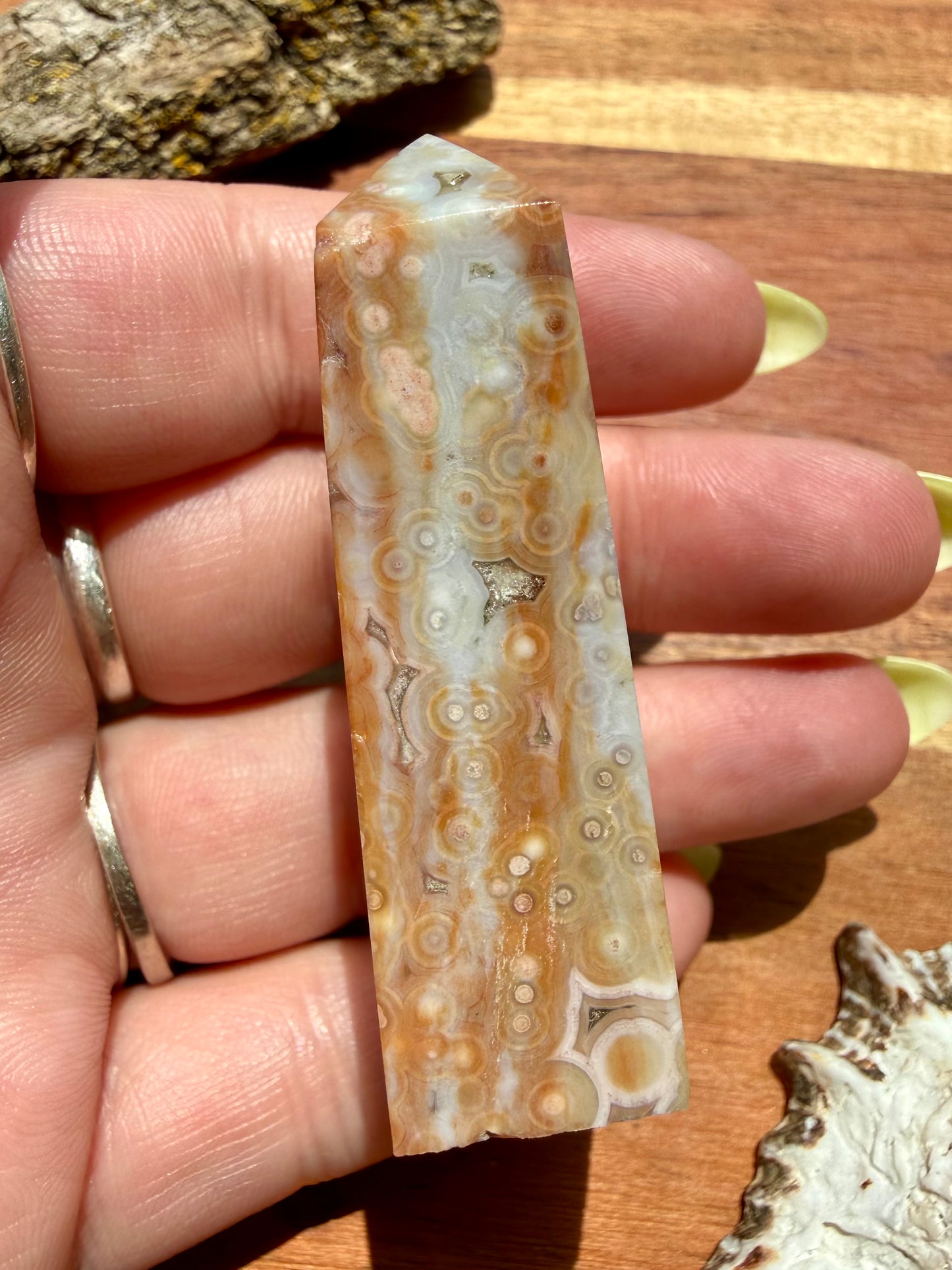 ASYMMETRICAL PINK OCEAN JASPER TOWER