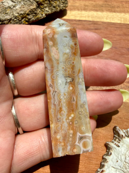 ASYMMETRICAL PINK OCEAN JASPER TOWER