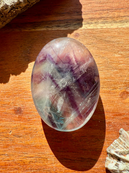 RAINBOW FLUORITE PALM STONE