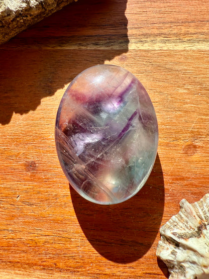 RAINBOW FLUORITE PALM STONE