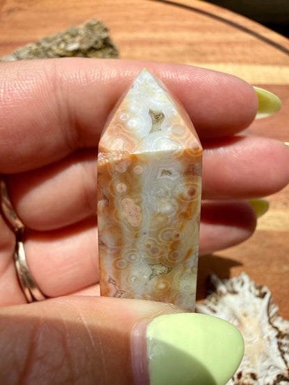 ASYMMETRICAL PINK OCEAN JASPER TOWER