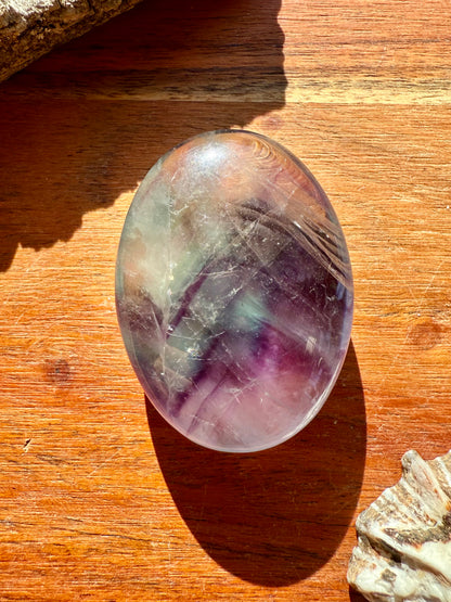 RAINBOW FLUORITE PALM STONE
