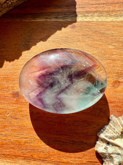 RAINBOW FLUORITE PALM STONE