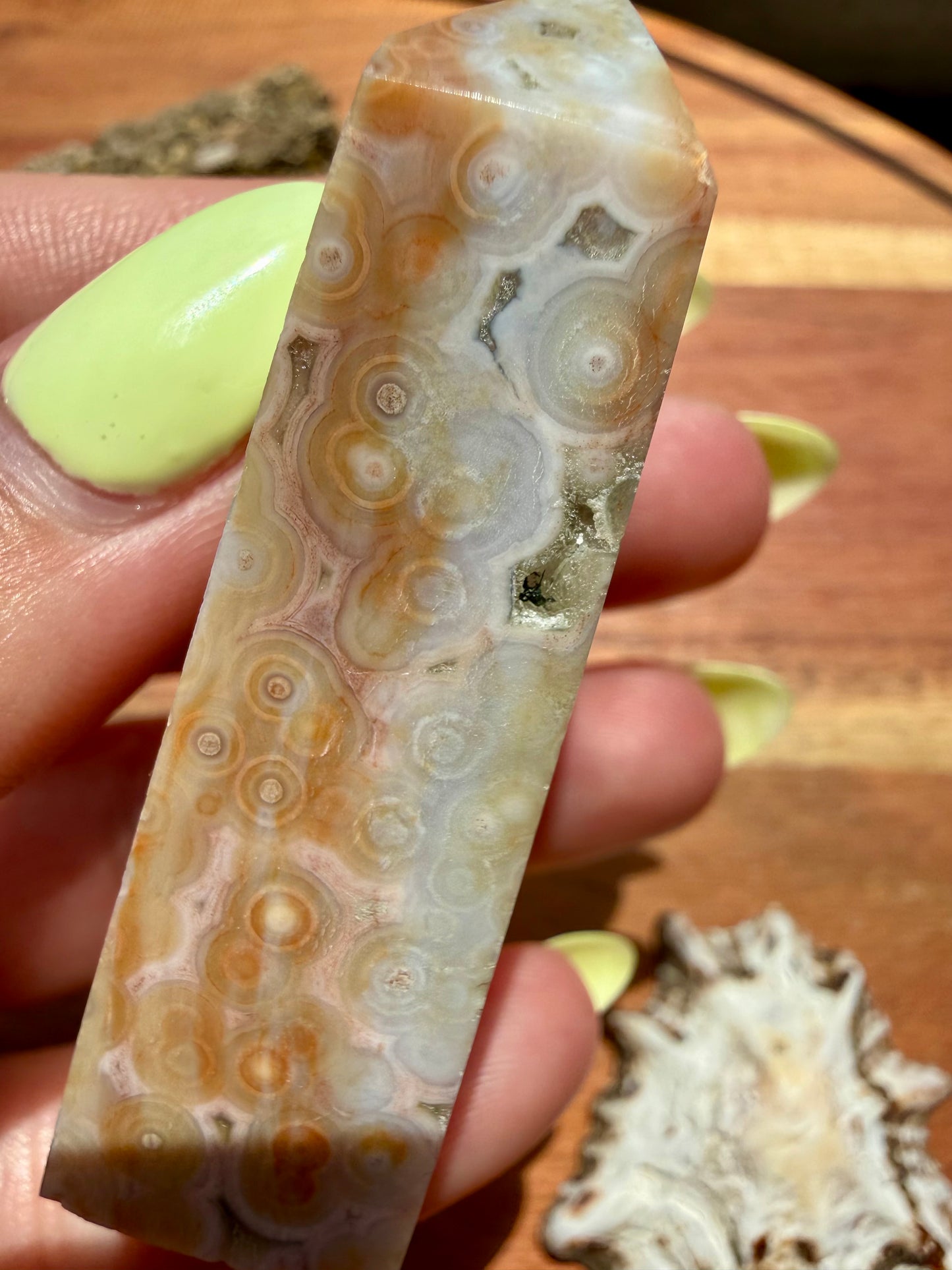 ASYMMETRICAL PINK OCEAN JASPER TOWER