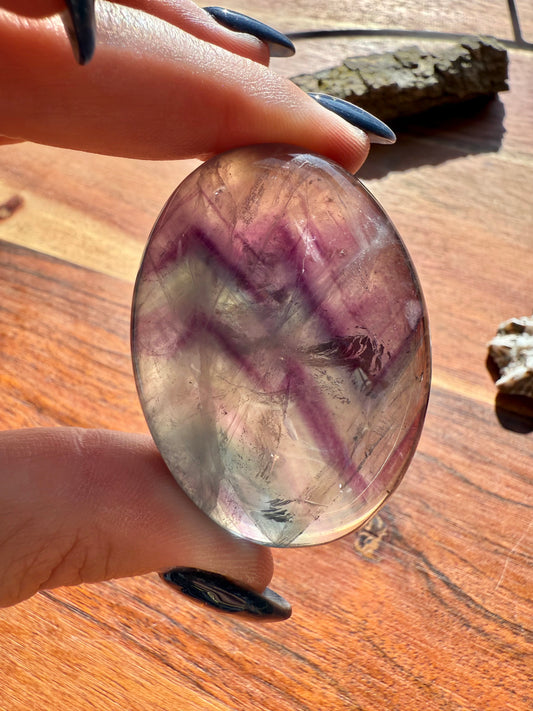RAINBOW FLUORITE PALM STONE