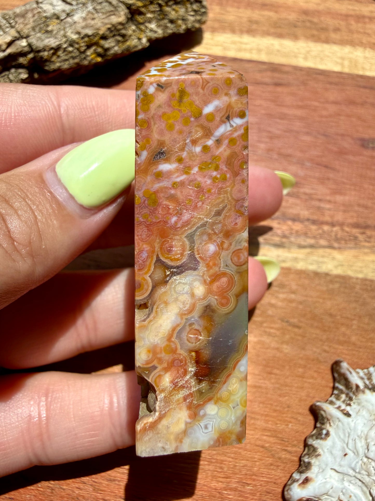 ASYMMETRICAL PINK OCEAN JASPER TOWER