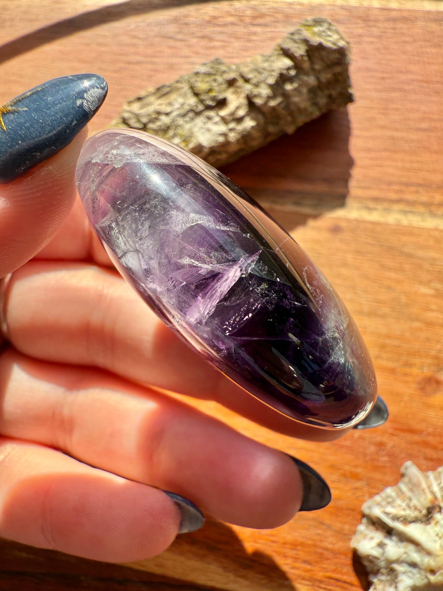 RAINBOW FLUORITE PALM STONE