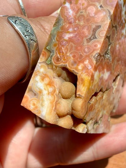 ASYMMETRICAL PINK OCEAN JASPER TOWER