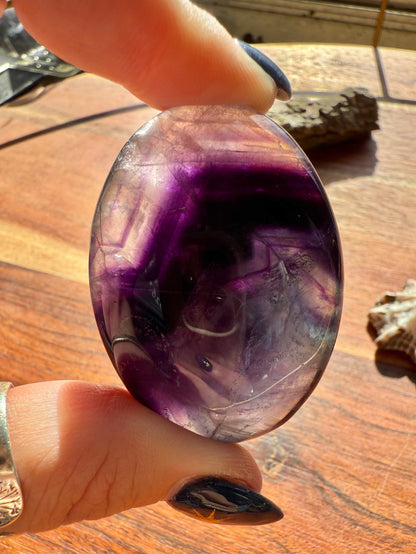 RAINBOW FLUORITE PALM STONE