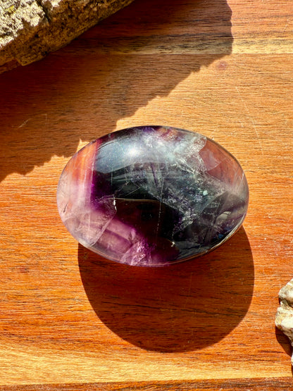 RAINBOW FLUORITE PALM STONE