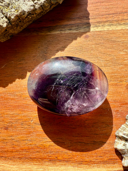 RAINBOW FLUORITE PALM STONE