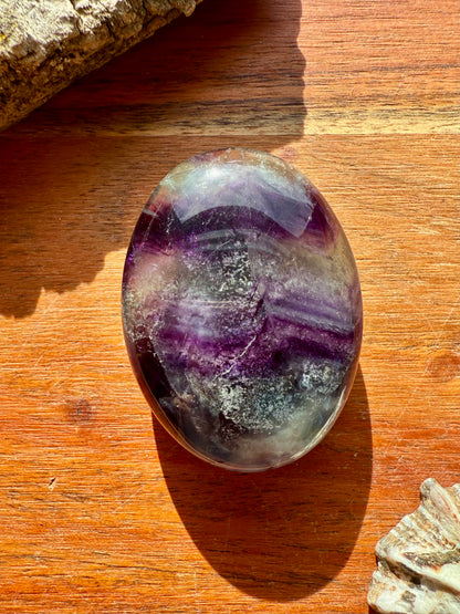 RAINBOW FLUORITE PALM STONE
