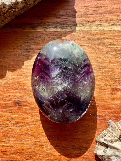 RAINBOW FLUORITE PALM STONE