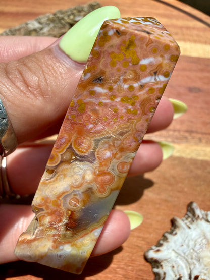 ASYMMETRICAL PINK OCEAN JASPER TOWER