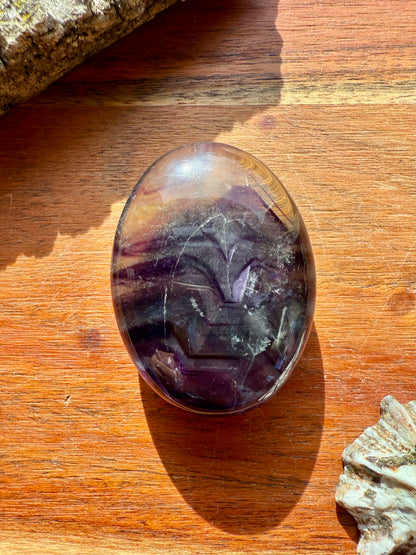 RAINBOW FLUORITE PALM STONE
