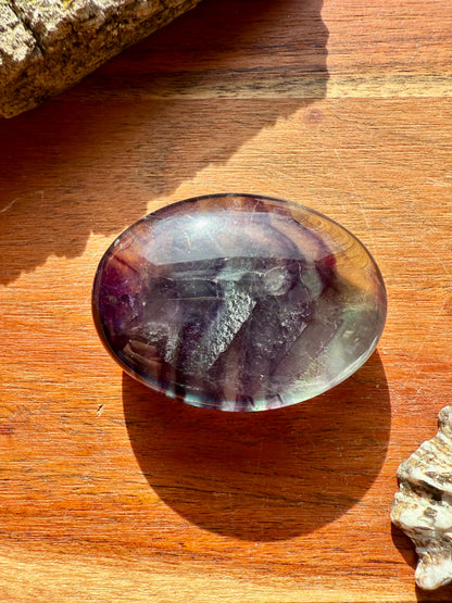 RAINBOW FLUORITE PALM STONE
