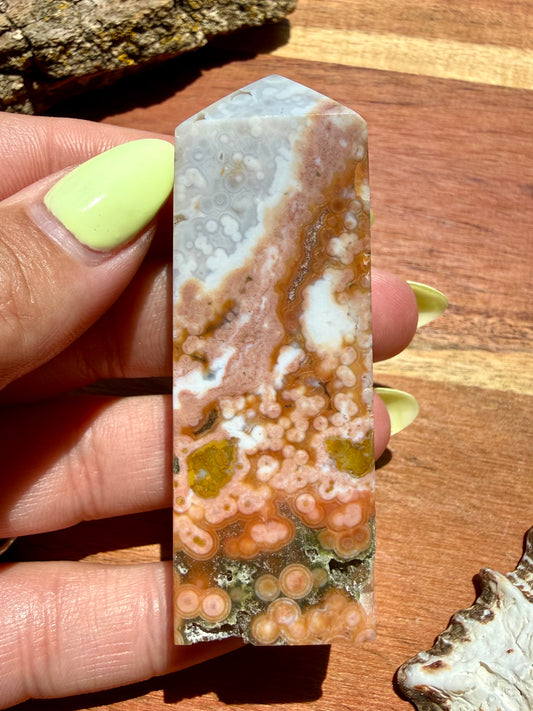 ASYMMETRICAL PINK OCEAN JASPER TOWER