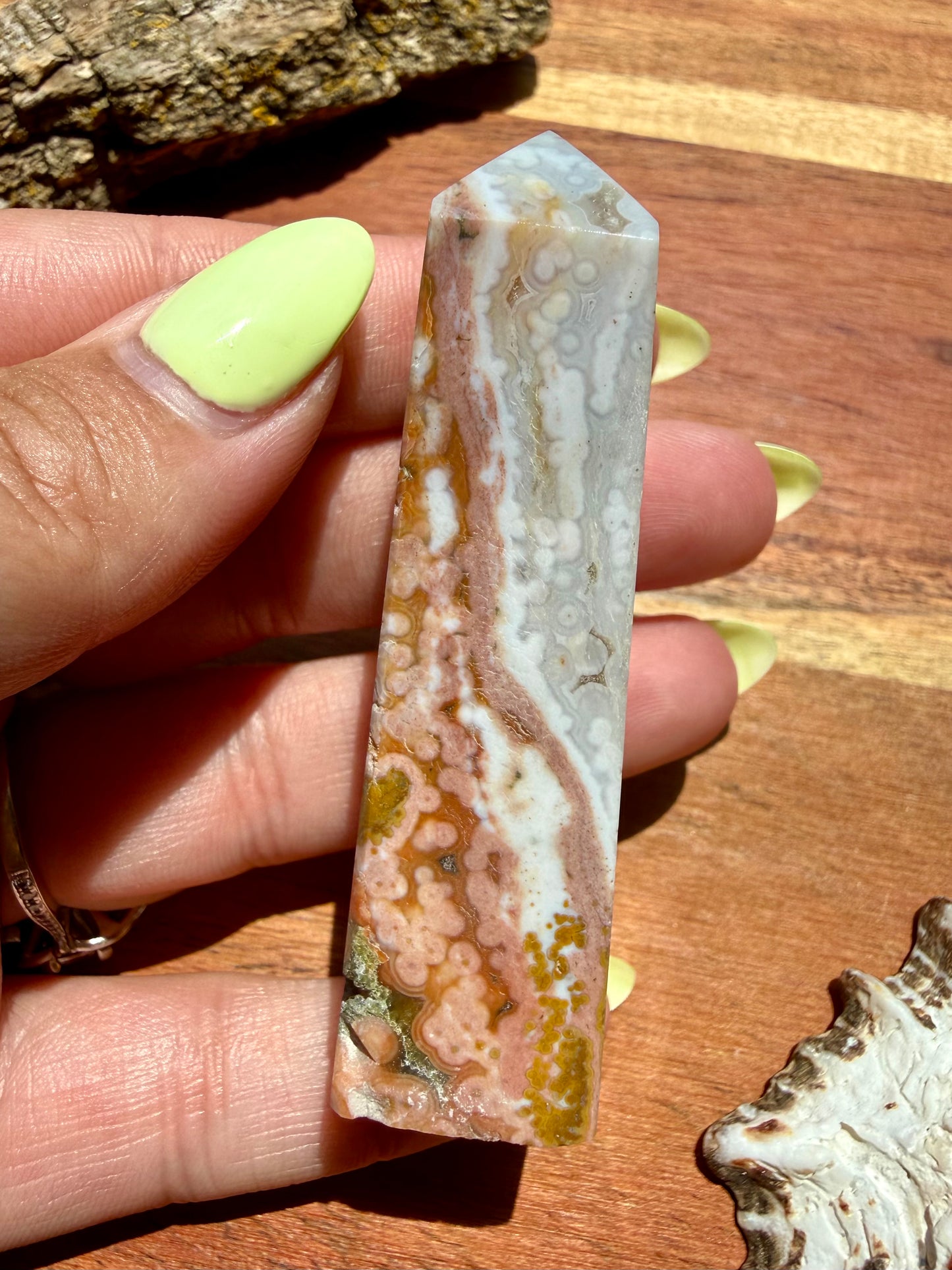ASYMMETRICAL PINK OCEAN JASPER TOWER