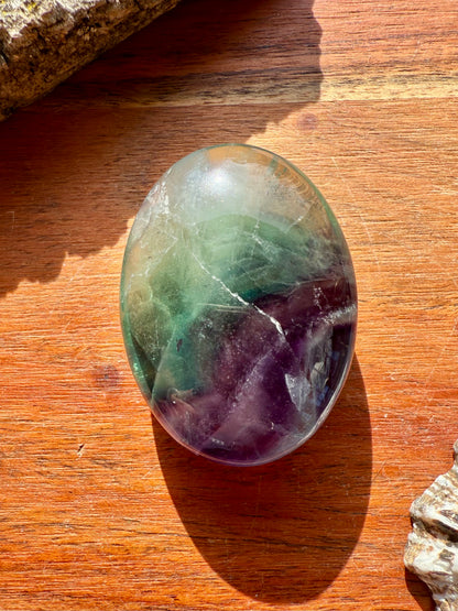 RAINBOW FLUORITE PALM STONE