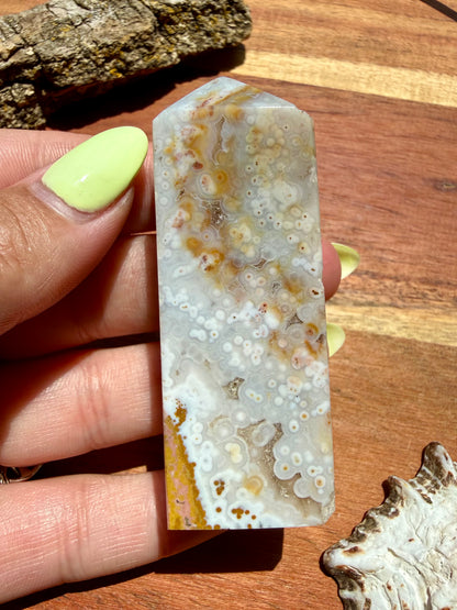 ASYMMETRICAL PINK OCEAN JASPER TOWER