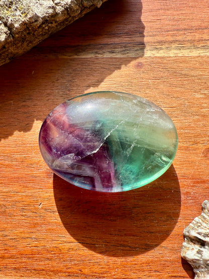 RAINBOW FLUORITE PALM STONE