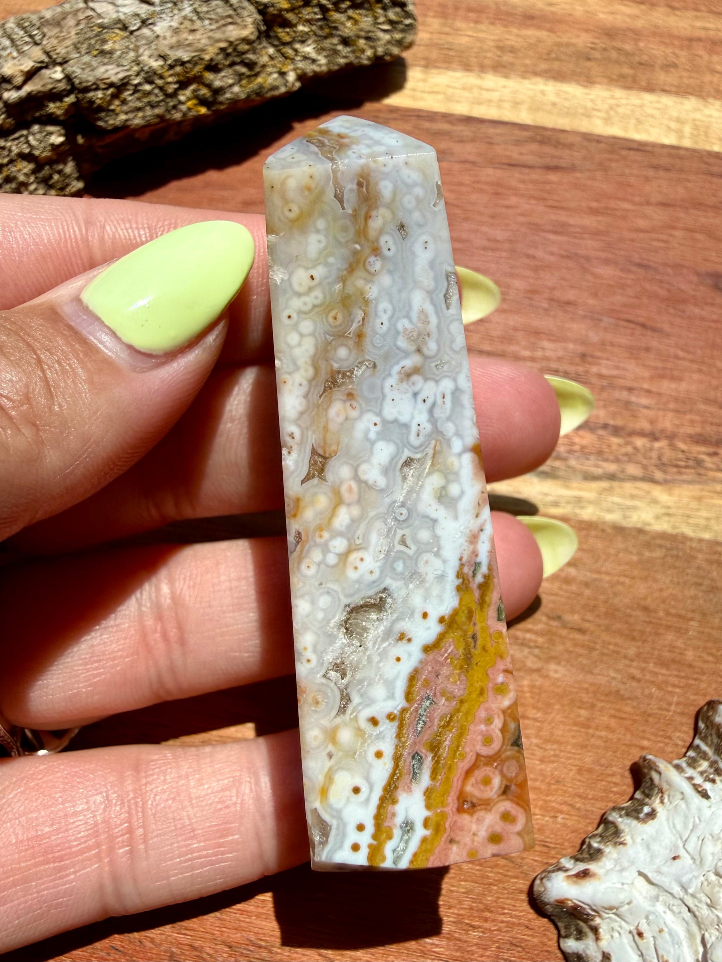 ASYMMETRICAL PINK OCEAN JASPER TOWER