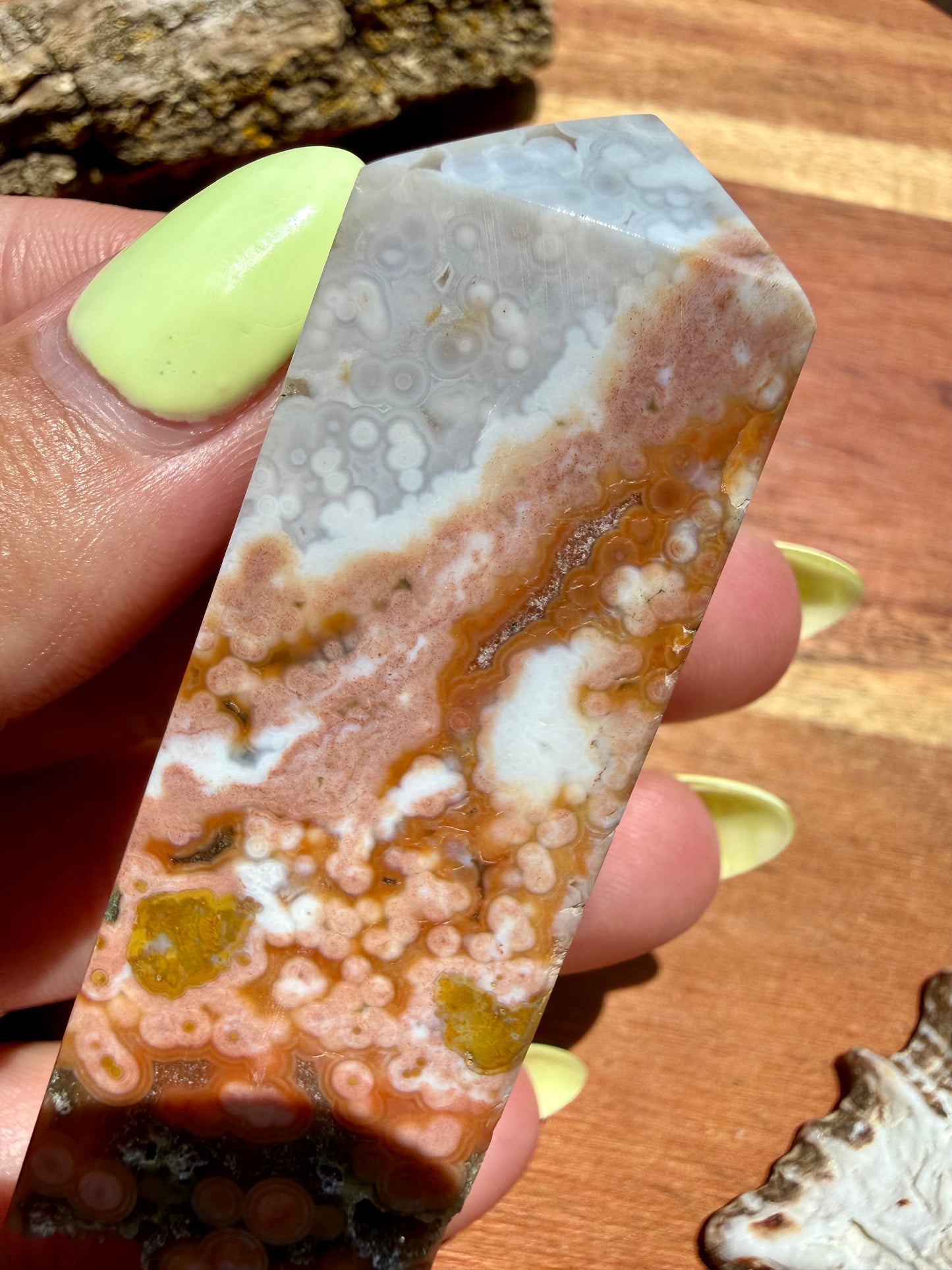 ASYMMETRICAL PINK OCEAN JASPER TOWER