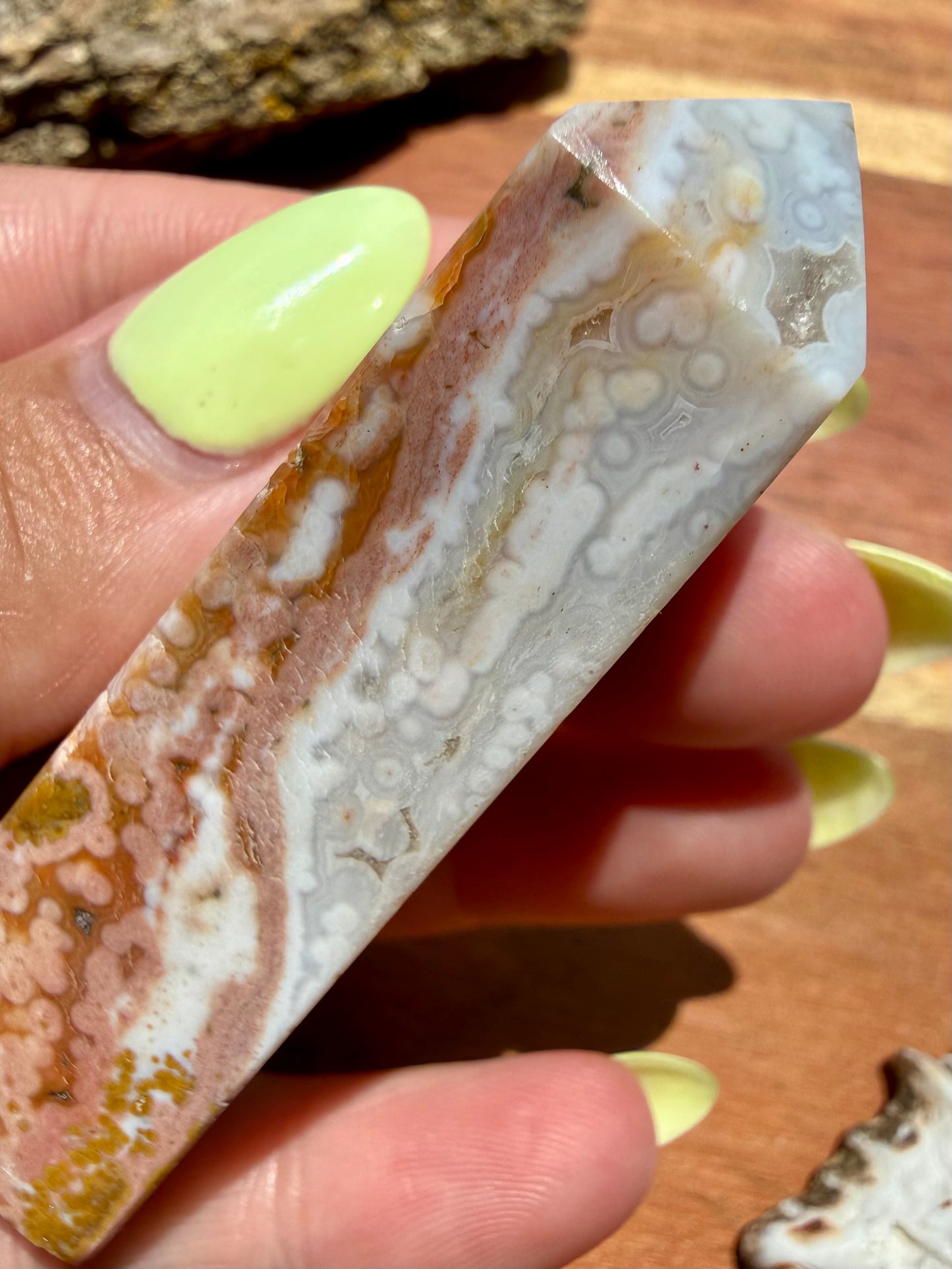 ASYMMETRICAL PINK OCEAN JASPER TOWER