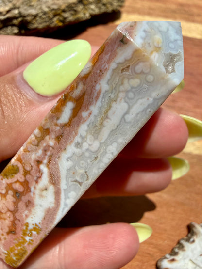 ASYMMETRICAL PINK OCEAN JASPER TOWER