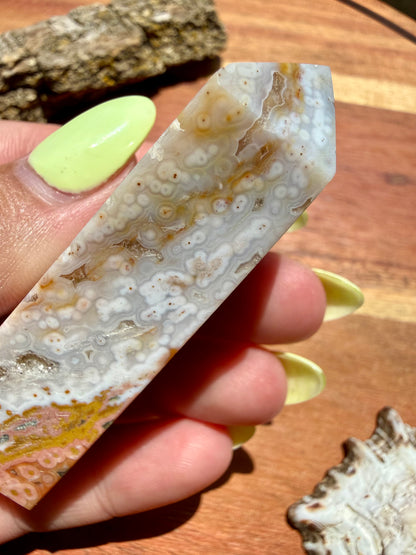 ASYMMETRICAL PINK OCEAN JASPER TOWER