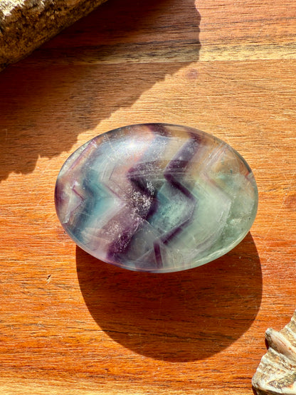 RAINBOW FLUORITE PALM STONE