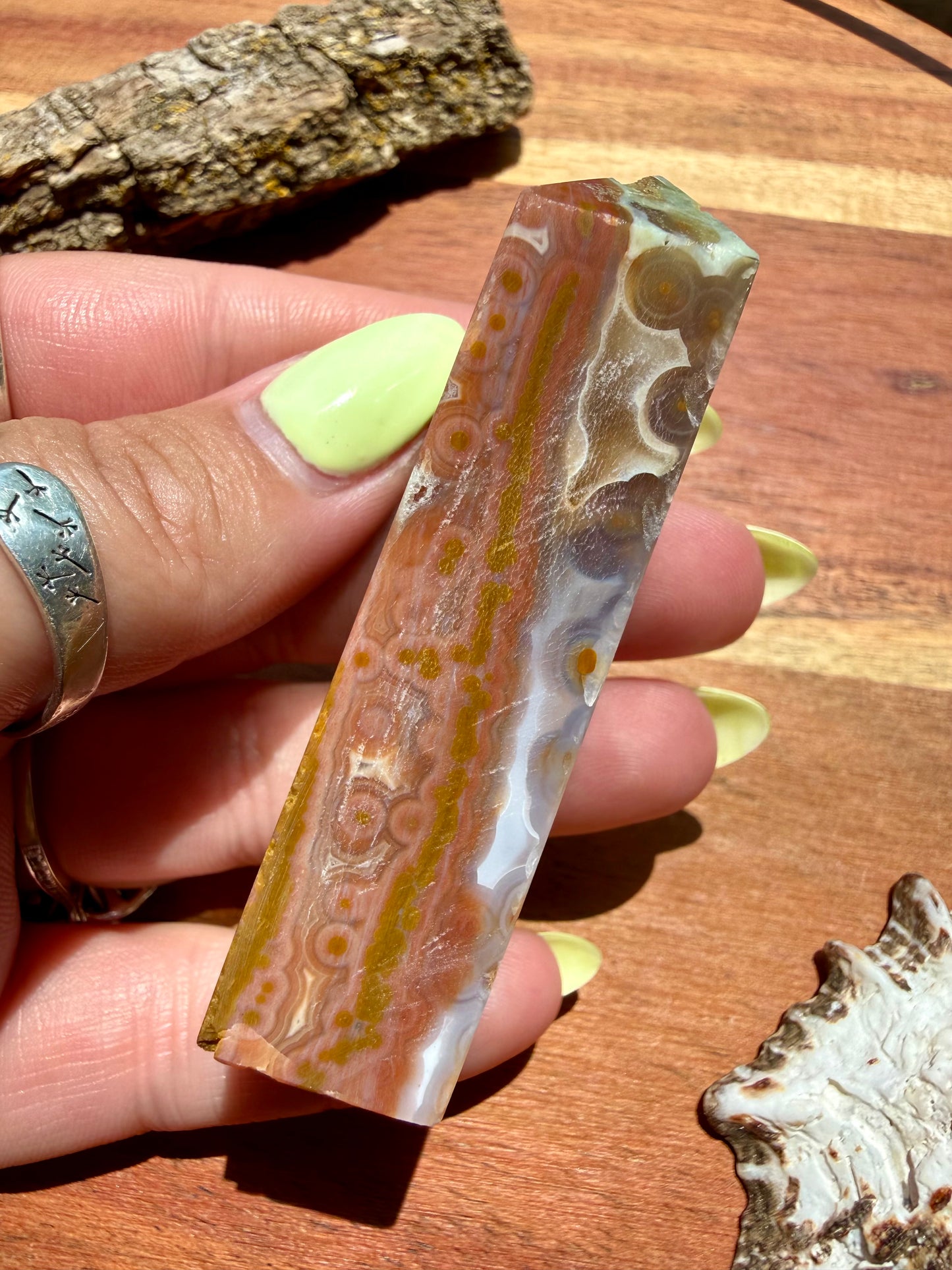 ASYMMETRICAL PINK OCEAN JASPER TOWER