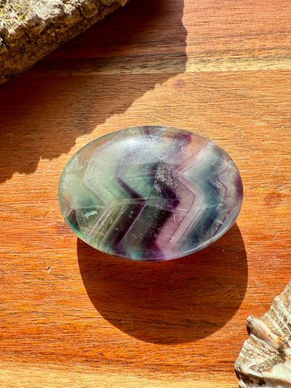 RAINBOW FLUORITE PALM STONE