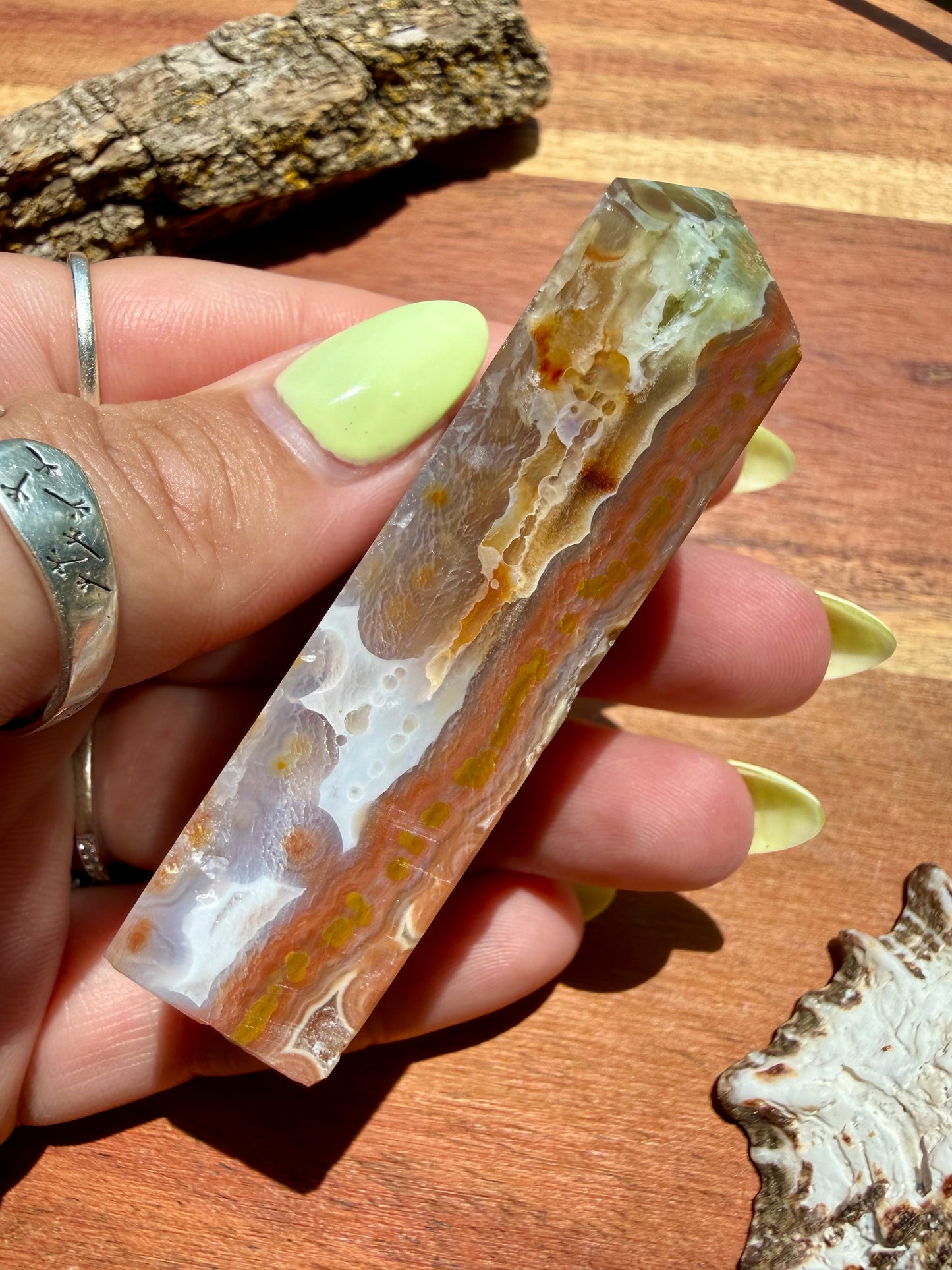 ASYMMETRICAL PINK OCEAN JASPER TOWER